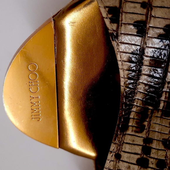 New Jimmy Choo Snakeskin Wedges Women’s US Size 10 - Picture 10 of 11